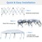 White Oxford Fabric Canopy Tent with Adjustable Metal Frame and Carry Bag